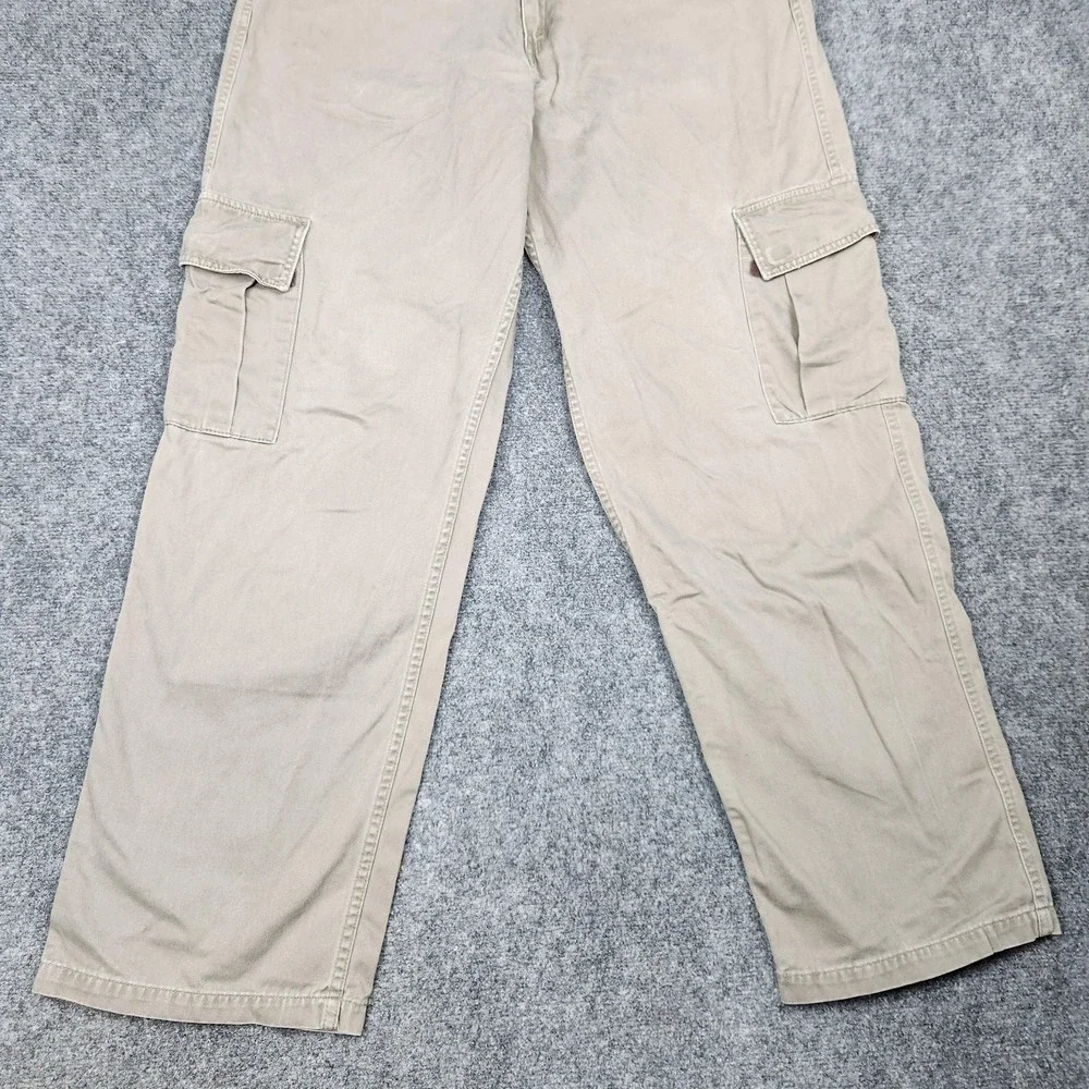Vintage Levis SilverTab Cargo Pants Mens 36x30 Khaki Beige‎ Utility Pockets 90s